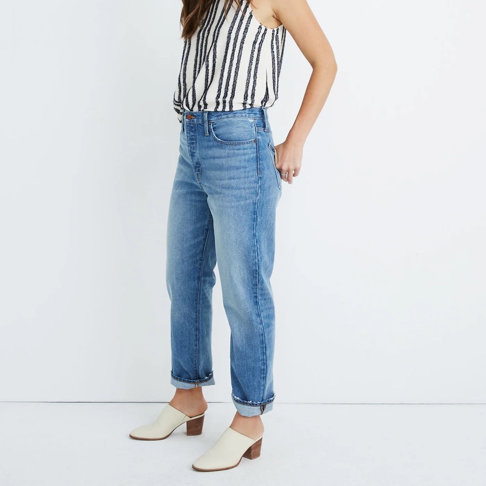 Madewell 27” The Dad Jean in Brenford Wash Button-fly Relaxed Baggy Jeans